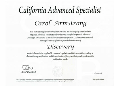 NALA Advanced Certified Paralegal Certification